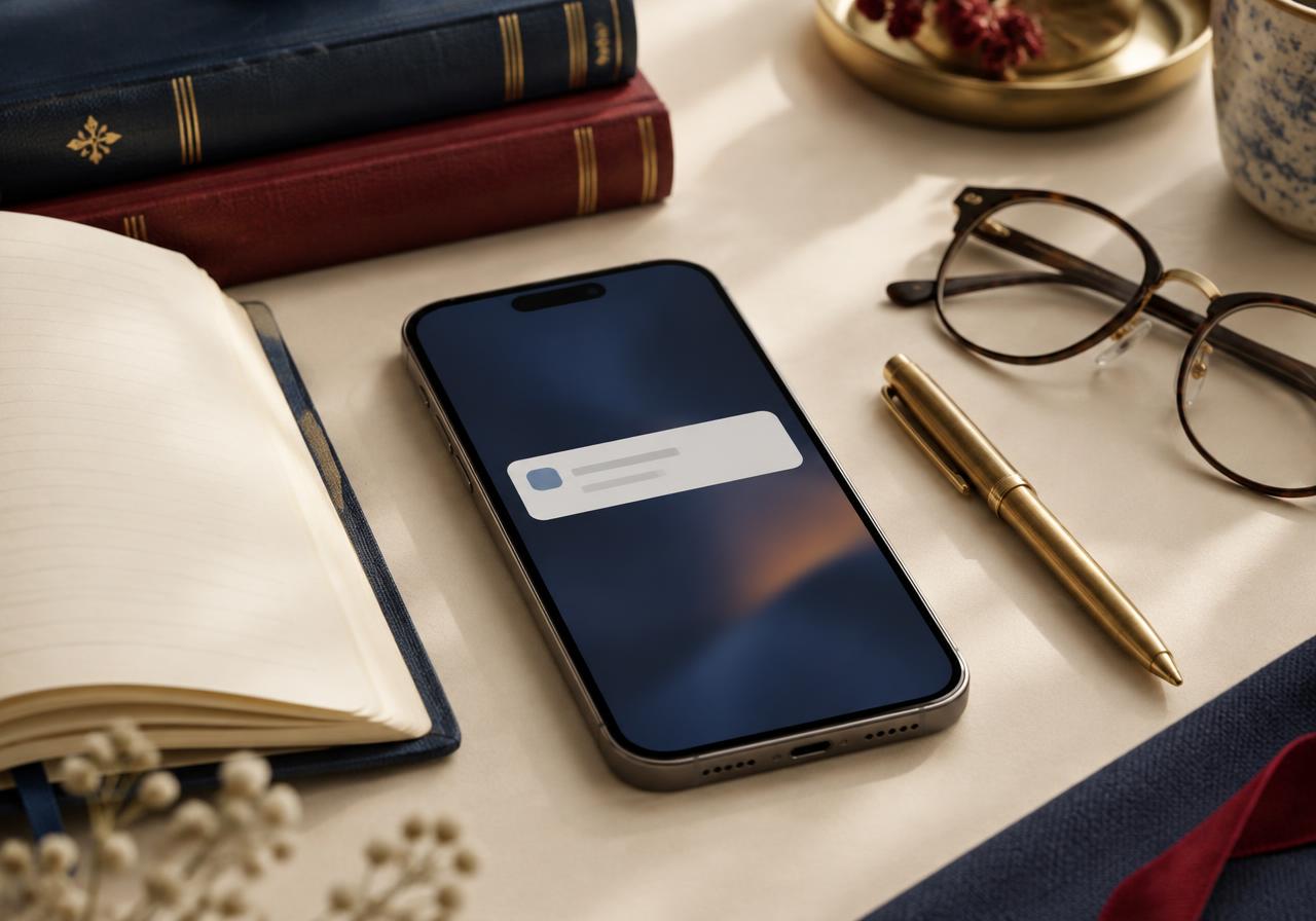 Phone with a message bubble